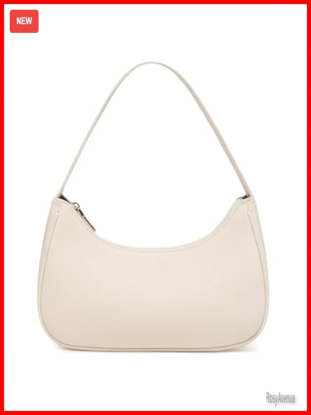 Lightweight PU Leather Hobo Shoulder Bag with Gold Hardware - Casual Daily Purse